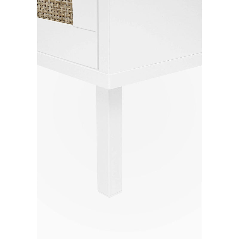 Meuble à chaussures 3 portes avec panneaux style rotin