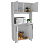 Meuble de rangement de cuisine avec deux portes et trois étagères