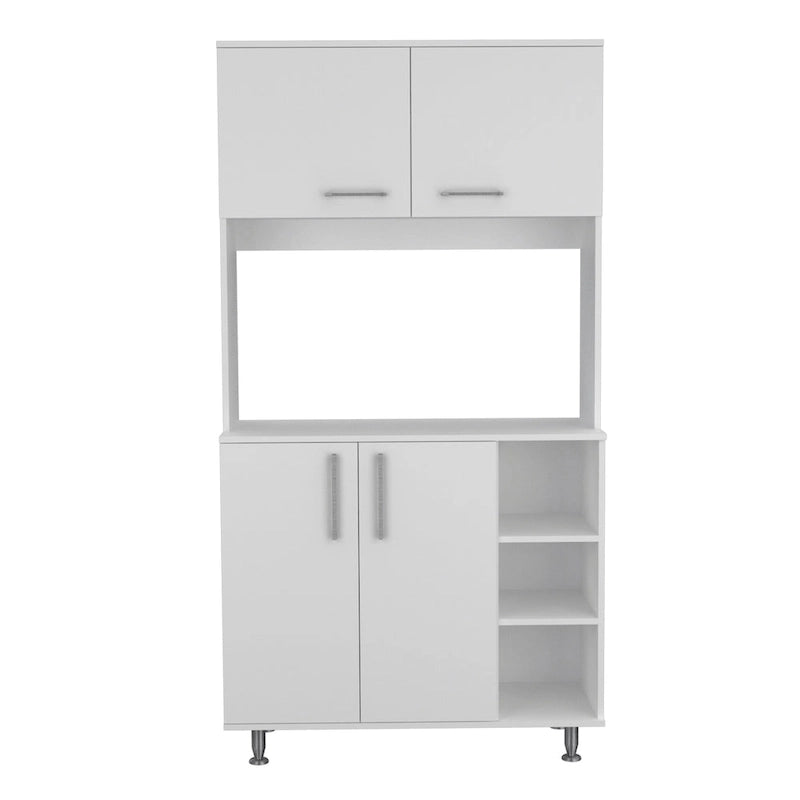 Meuble de rangement de cuisine avec deux portes et trois étagères