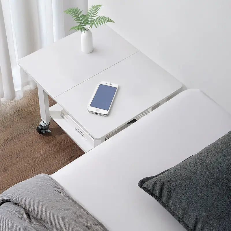 Support d'imprimante à deux niveaux sous le bureau avec étagère de rangement