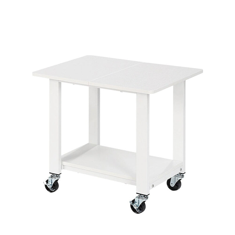 Support d'imprimante à deux niveaux sous le bureau avec étagère de rangement