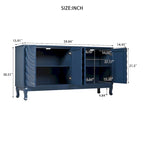 Buffet 4 portes avec façade à panneaux ondulés