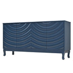 Buffet 4 portes avec façade à panneaux ondulés