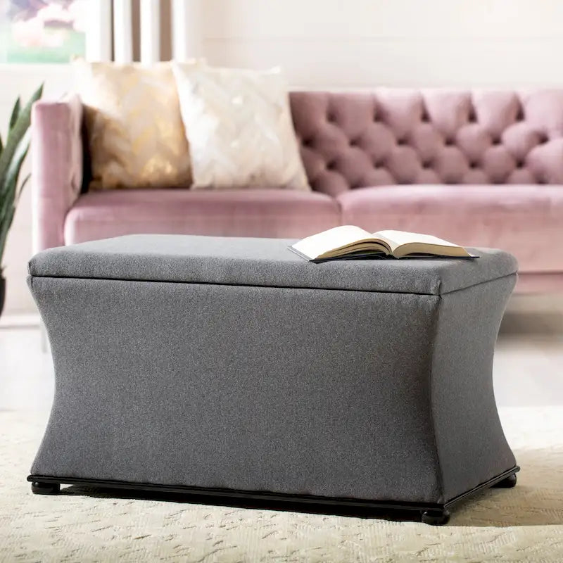 Banc de rangement en lin - 36 po L x 19 po P x 21 po H