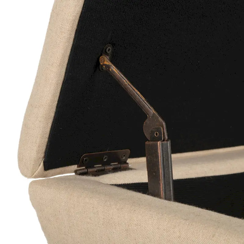 Banc de rangement en lin - 36 po L x 19 po P x 21 po H