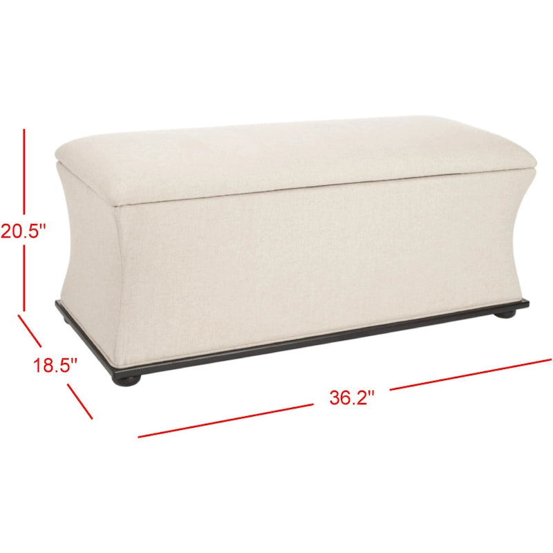 Banc de rangement en lin - 36 po L x 19 po P x 21 po H