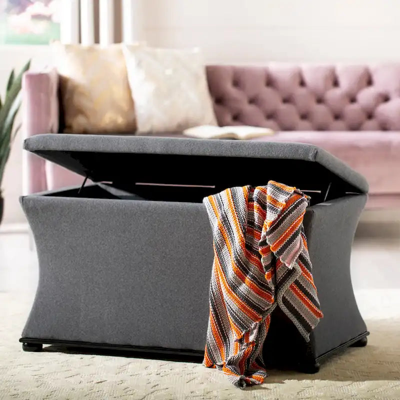 Banc de rangement en lin - 36 po L x 19 po P x 21 po H
