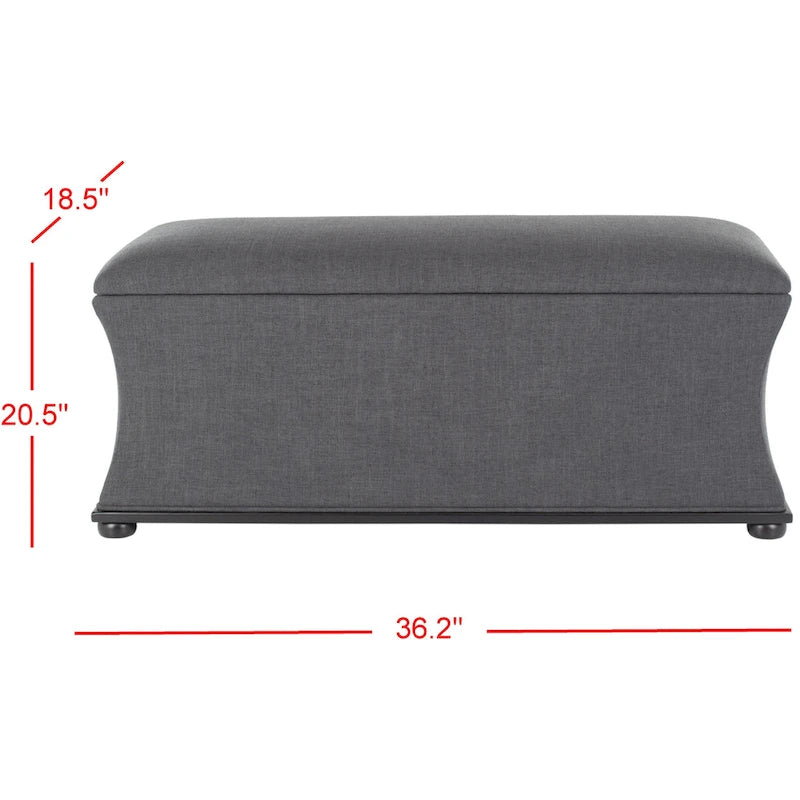 Banc de rangement en lin - 36 po L x 19 po P x 21 po H