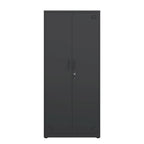 Armoire de rangement métallique avec 2 portes et 4 étagères réglables
