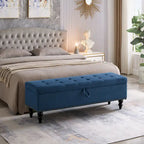 Banc de rangement avec couvercle capitonné, 150 cm