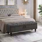 Banc de rangement avec couvercle capitonné, 150 cm