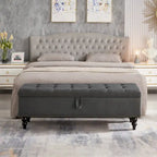 Banc de rangement avec couvercle capitonné, 150 cm