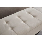 Banc de rangement avec couvercle capitonné, 150 cm