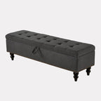 Banc de rangement avec couvercle capitonné, 150 cm