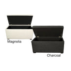 Banc de rangement capitonné à 8 boutons