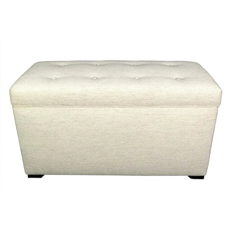 Banc de rangement capitonné à 8 boutons