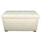 Banc de rangement capitonné à 8 boutons