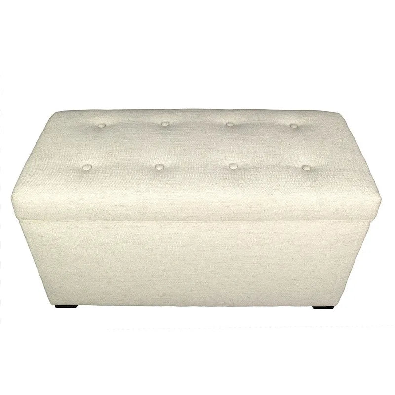 Banc de rangement capitonné à 8 boutons