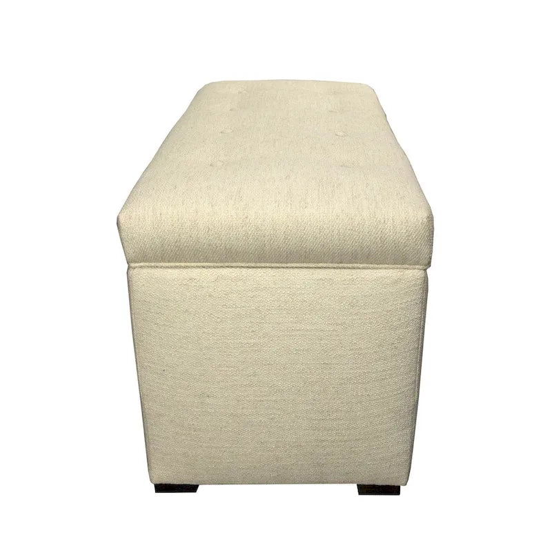 Banc de rangement capitonné à 8 boutons