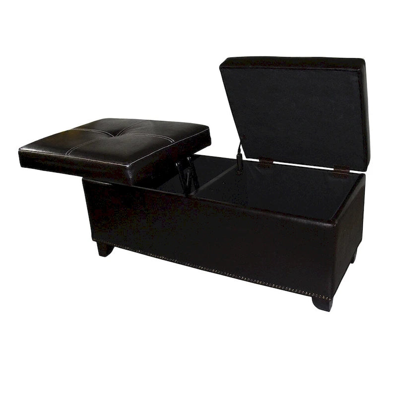 Banc de rangement avec table relevable