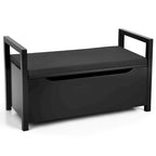 Banc de rangement avec coussin et rangement dissimulé
