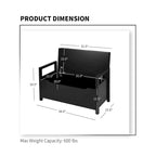 Banc de rangement avec coussin et rangement dissimulé