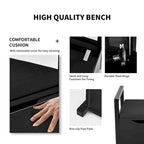 Banc de rangement avec coussin et rangement dissimulé