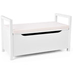 Banc de rangement avec coussin et rangement dissimulé