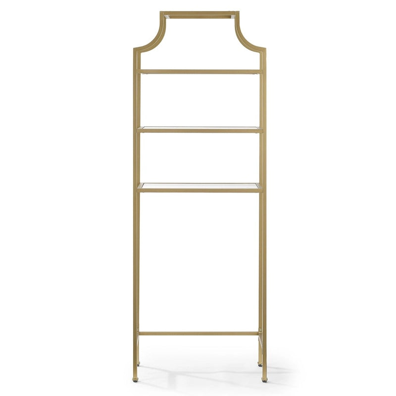 Étagère de rangement sur toilettes avec tablettes en verre trempé