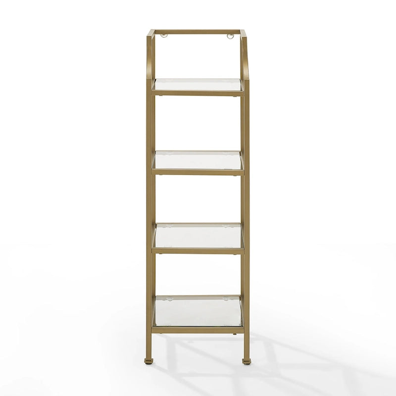 Étagère à Structure en Acier et Tablettes en Verre - 12,5 larg. x 12,5 prof. x 40 haut.