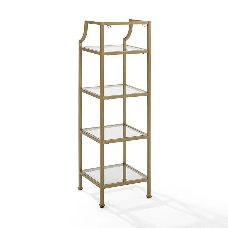 Étagère à Structure en Acier et Tablettes en Verre - 12,5 larg. x 12,5 prof. x 40 haut.