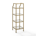 Étagère à Structure en Acier et Tablettes en Verre - 12,5 larg. x 12,5 prof. x 40 haut.