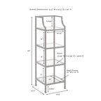 Étagère à Structure en Acier et Tablettes en Verre - 12,5 larg. x 12,5 prof. x 40 haut.