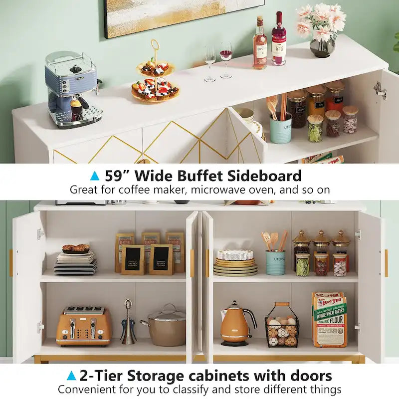 Buffet avec compartiments de rangement