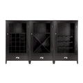 Ensemble meuble à vin modulaire 3 pièces, Espresso - 22.64 x 15.75 x 40 pouces