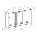 Ensemble meuble à vin modulaire 3 pièces, Espresso - 22.64 x 15.75 x 40 pouces