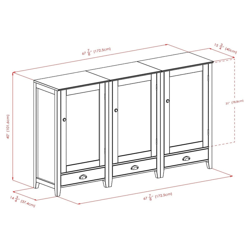 Ensemble meuble à vin modulaire 3 pièces, Espresso - 22.64 x 15.75 x 40 pouces