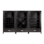 Ensemble meuble à vin modulaire 3 pièces, Espresso - 22.64 x 15.75 x 40 pouces