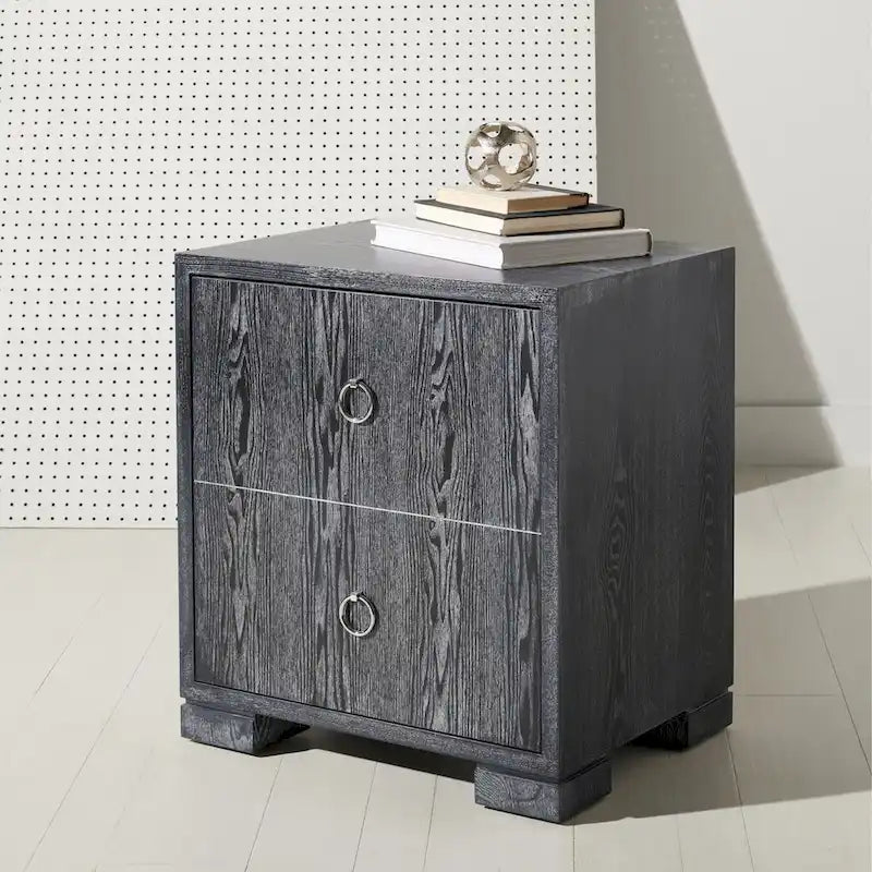 Coffre de rangement laqué blanc et or – 61 cm (L) x 46 cm (P) x 66 cm (H)