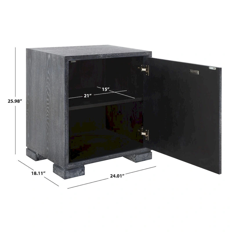 Coffre de rangement laqué blanc et or – 61 cm (L) x 46 cm (P) x 66 cm (H)