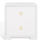 Coffre de rangement laqué blanc et or – 61 cm (L) x 46 cm (P) x 66 cm (H)