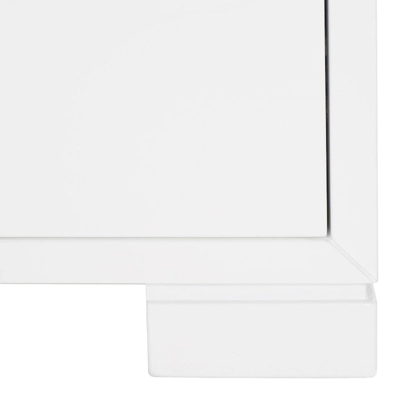 Coffre de rangement laqué blanc et or – 61 cm (L) x 46 cm (P) x 66 cm (H)