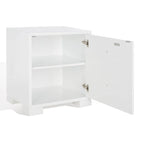 Coffre de rangement laqué blanc et or – 61 cm (L) x 46 cm (P) x 66 cm (H)