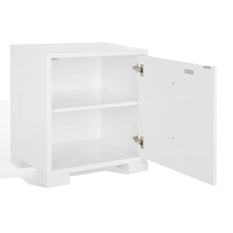 Coffre de rangement laqué blanc et or – 61 cm (L) x 46 cm (P) x 66 cm (H)