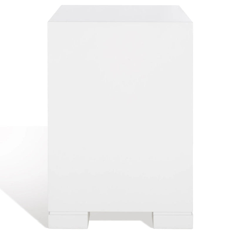 Coffre de rangement laqué blanc et or – 61 cm (L) x 46 cm (P) x 66 cm (H)