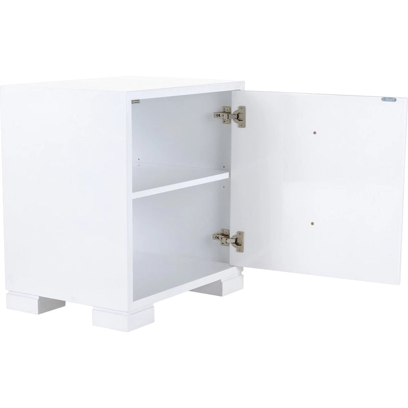 Coffre de rangement laqué blanc et or – 61 cm (L) x 46 cm (P) x 66 cm (H)