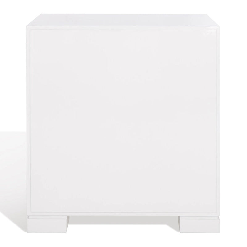 Coffre de rangement laqué blanc et or – 61 cm (L) x 46 cm (P) x 66 cm (H)