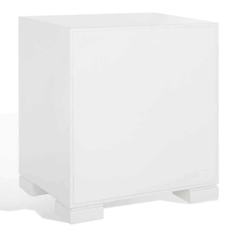 Coffre de rangement laqué blanc et or – 61 cm (L) x 46 cm (P) x 66 cm (H)