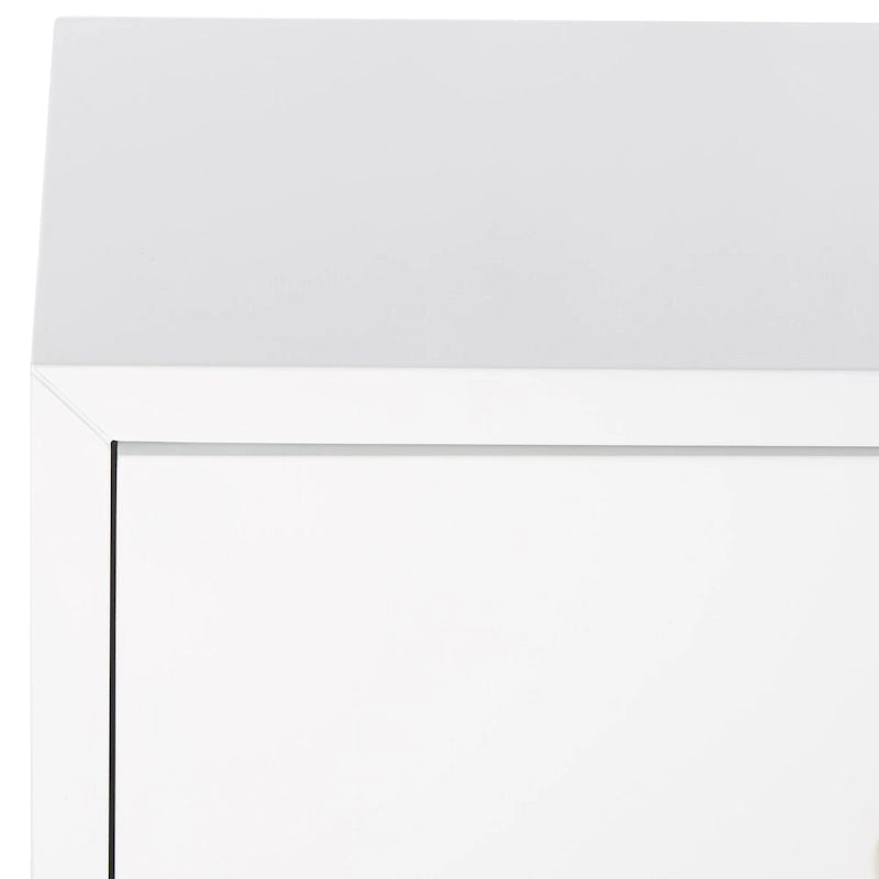 Coffre de rangement laqué blanc et or – 61 cm (L) x 46 cm (P) x 66 cm (H)