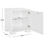 Coffre de rangement laqué blanc et or – 61 cm (L) x 46 cm (P) x 66 cm (H)
